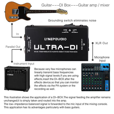 electric guitar in direct box|passive direct box.